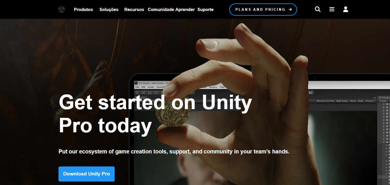 Clone da página da Unity